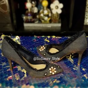 NWOT Jessica Simpson Denim Embellished pumps